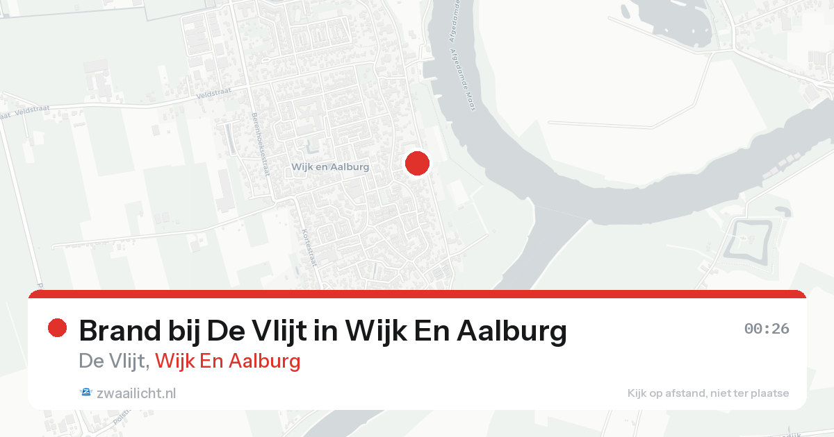 Brand bij De Vlijt in Wijk En Aalburg — 22 aug 2026