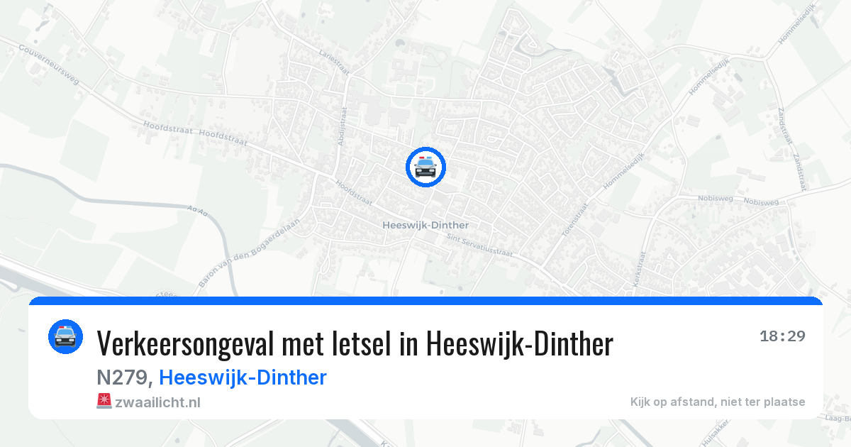 Verkeersongeval met letsel in Heeswijk-Dinther — 12 jun 2026