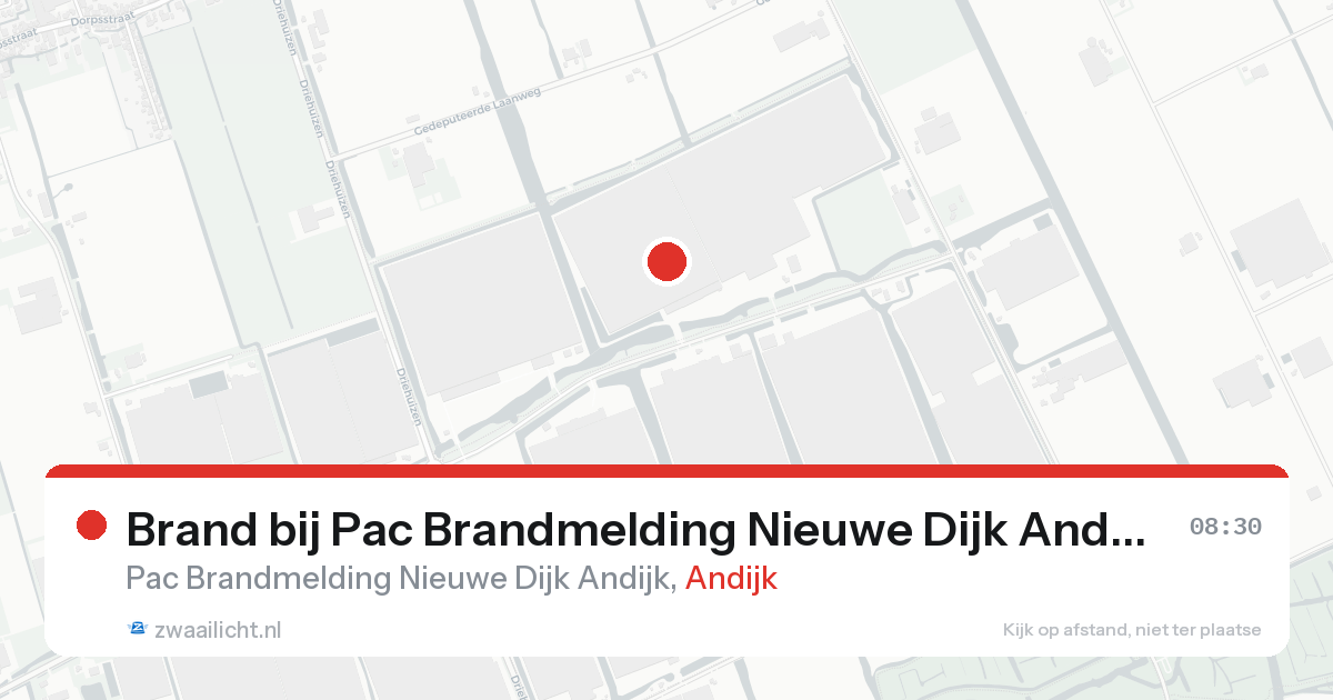 Brand bij Pac Brandmelding Nieuwe Dijk Andijk in Andijk — 20 aug 2026