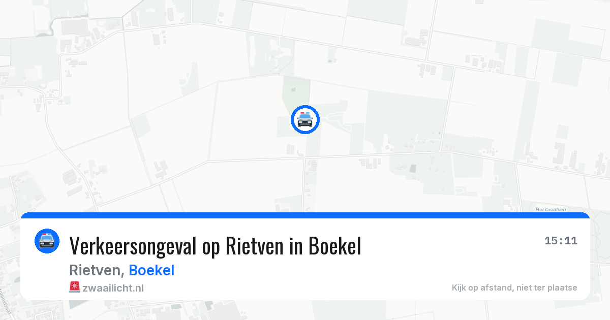 Verkeersongeval op Rietven in Boekel — 22 mrt 2026