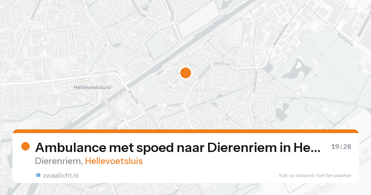 Ambulance met spoed naar Dierenriem in Hellevoetsluis — 9 jul 2026