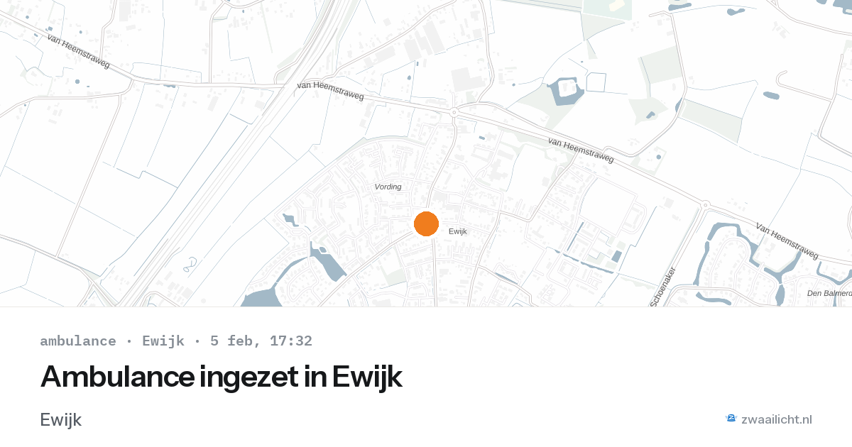 Ambulance ingezet in Ewijk — 5 feb 2026