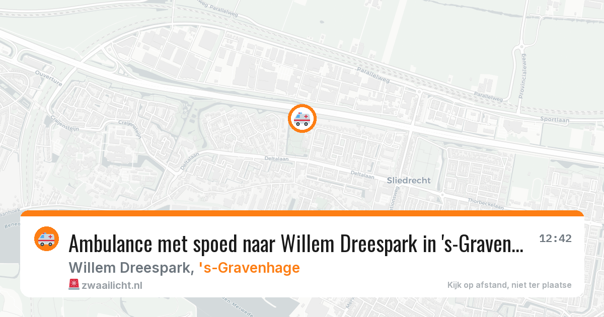 Ambulance met spoed naar Willem Dreespark in 's-Gravenhage — 9 feb 2026