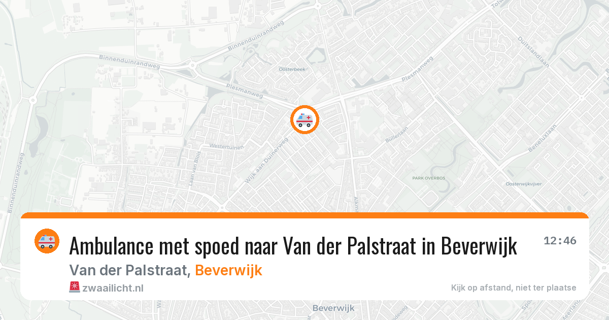Ambulance met spoed naar Van der Palstraat in Beverwijk — 27 mei 2026