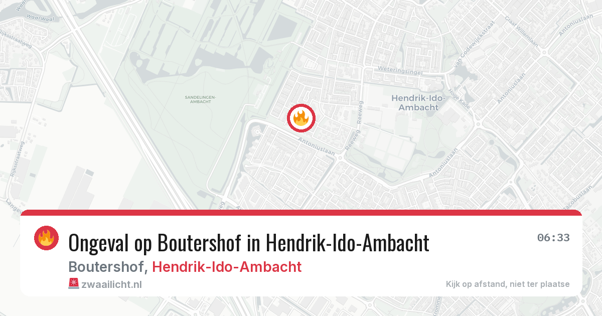 Ongeval op Boutershof in Hendrik-Ido-Ambacht — 20 jul 2026