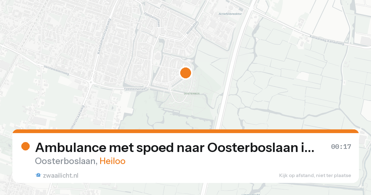 Ambulance met spoed naar Oosterboslaan in Heiloo — 19 aug 2026