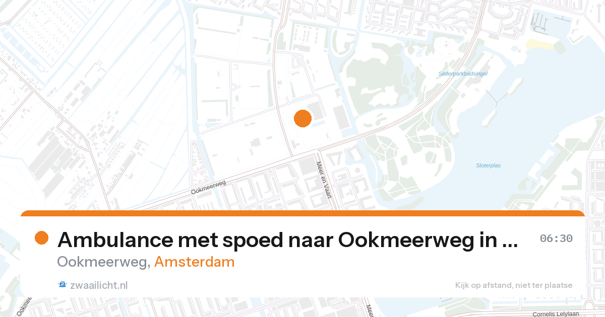 Ambulance met spoed naar Ookmeerweg in Amsterdam — 24 jul 2026