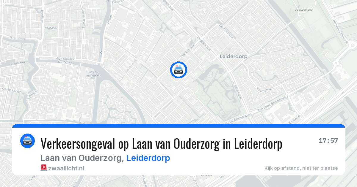 Verkeersongeval op Laan van Ouderzorg in Leiderdorp — 29 jul 2026