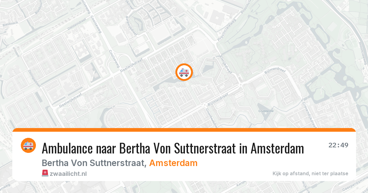 Ambulance naar Bertha Von Suttnerstraat in Amsterdam — 31 jul 2026