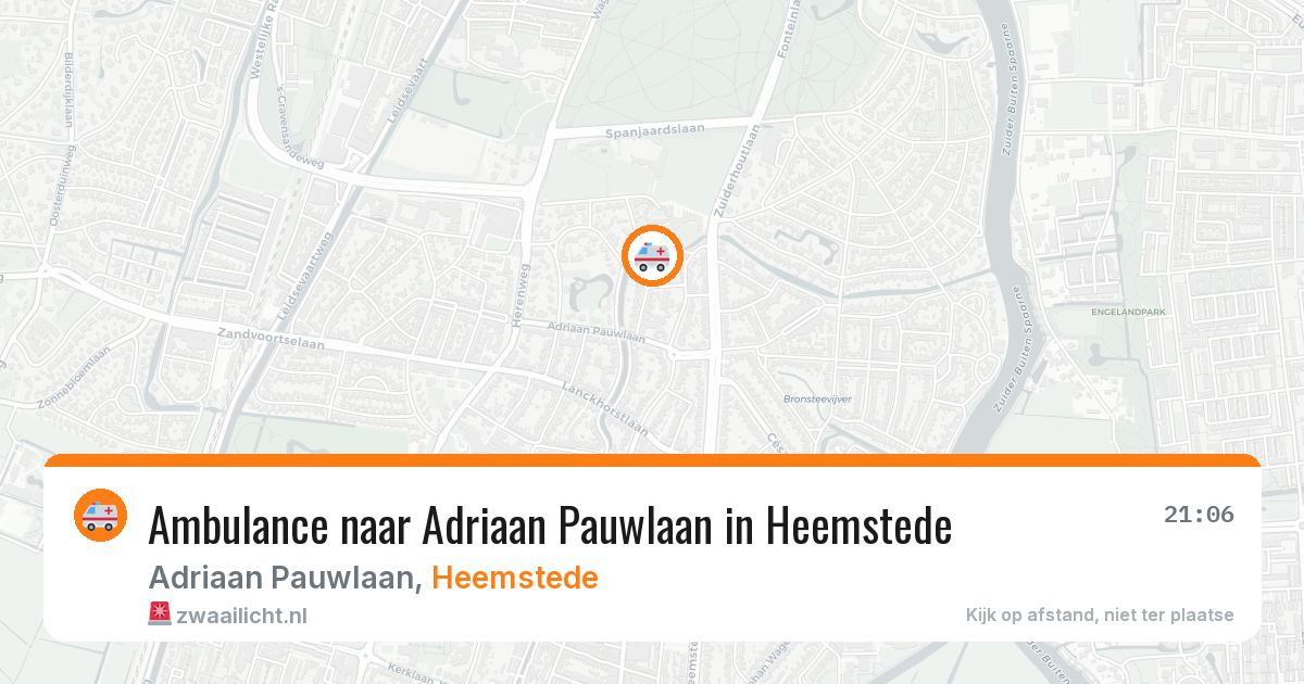 Ambulance naar Adriaan Pauwlaan in Heemstede — 20 jun 2026