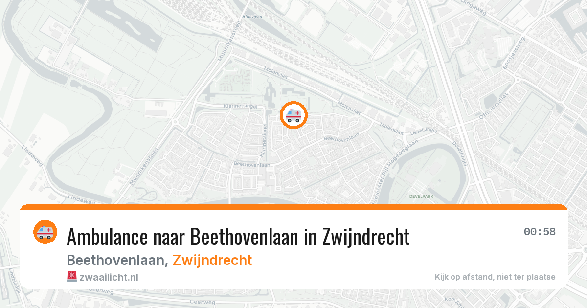 Ambulance naar Beethovenlaan in Zwijndrecht — 14 aug 2026