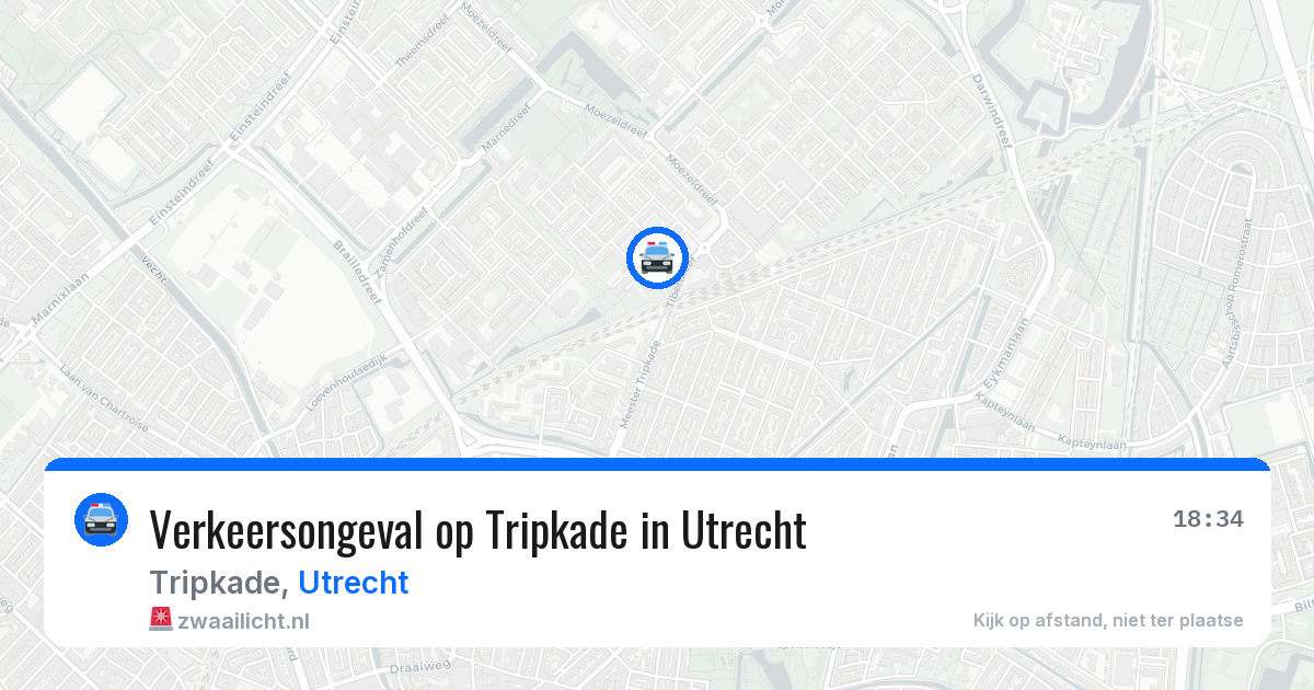 Verkeersongeval op Tripkade in Utrecht — 12 jul 2026