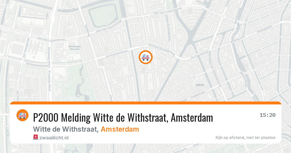 P2000 Melding Witte de Withstraat, Amsterdam — 14 jun 2026