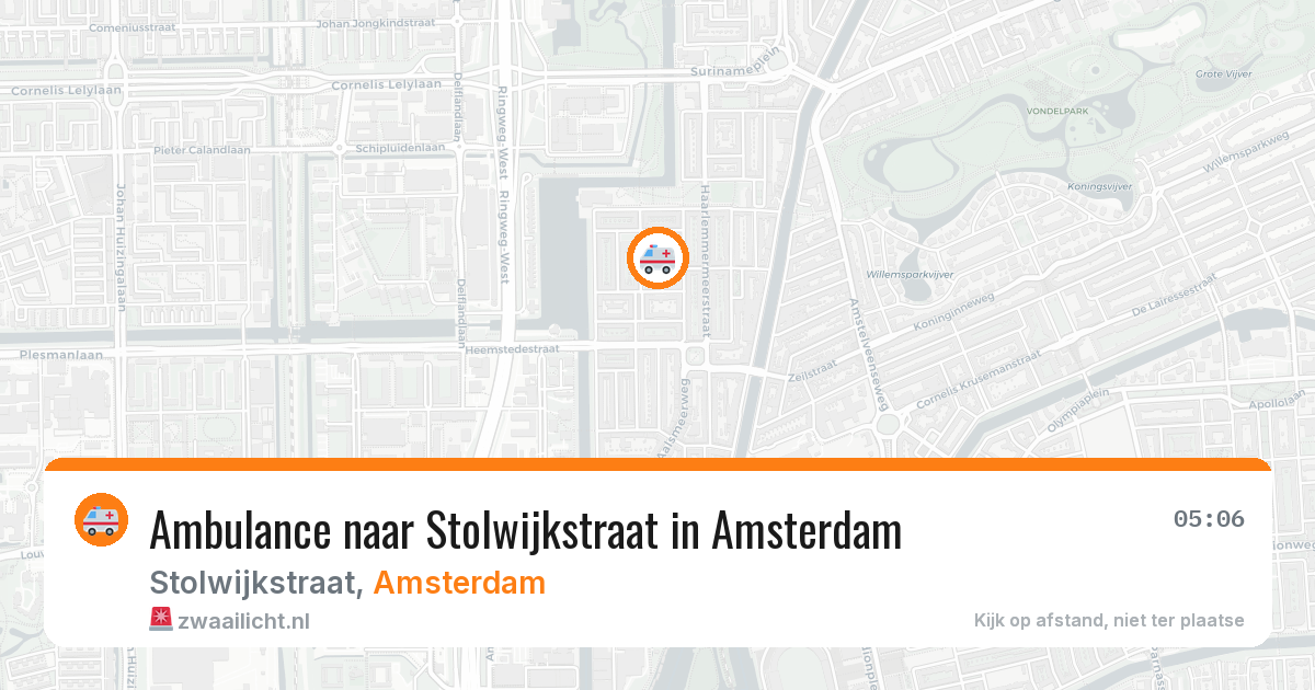 Ambulance naar Stolwijkstraat in Amsterdam — 5 mei 2026