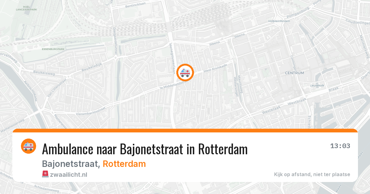 Ambulance naar Bajonetstraat in Rotterdam — 4 mrt 2026