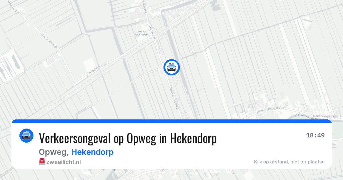 Verkeersongeval op Opweg in Hekendorp — 4 apr 2026