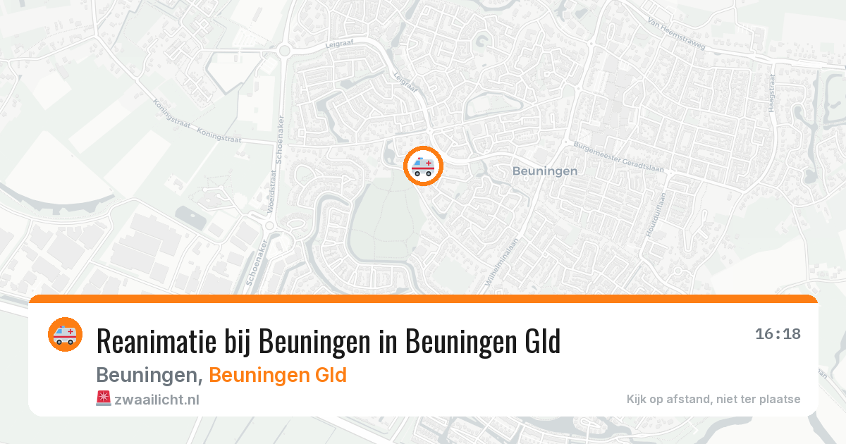 Reanimatie bij Beuningen in Beuningen Gld — 19 mei 2026