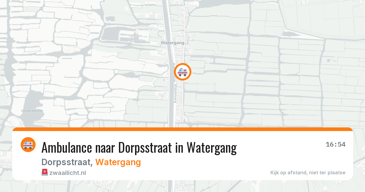 Ambulance naar Dorpsstraat in Watergang — 18 jul 2026