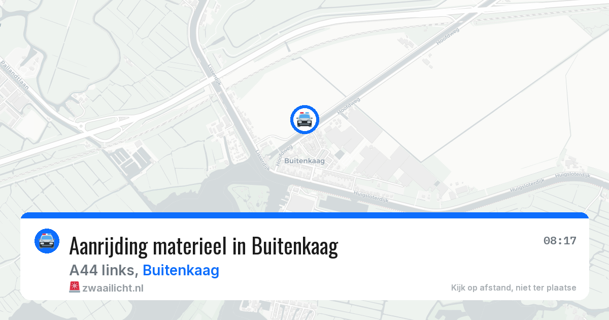 Aanrijding materieel in Buitenkaag — 9 jul 2026