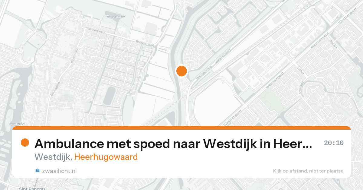 Ambulance met spoed naar Westdijk in Heerhugowaard — 30 jan 2026