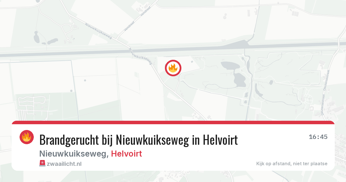 Brandgerucht bij Nieuwkuikseweg in Helvoirt — 3 mei 2026