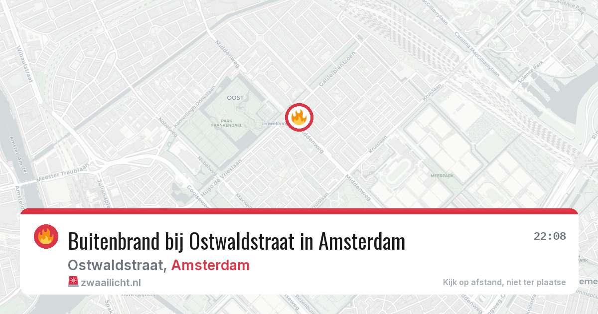 Buitenbrand bij Ostwaldstraat in Amsterdam — 23 apr 2026