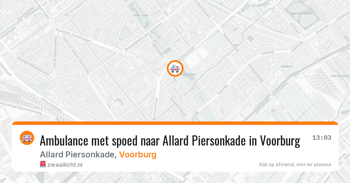 Ambulance met spoed naar Allard Piersonkade in Voorburg — 18 apr 2026