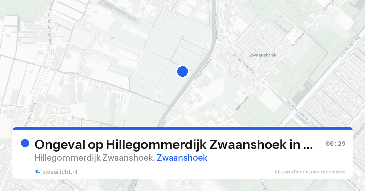 Ongeval op Hillegommerdijk Zwaanshoek in Zwaanshoek — 13 aug 2026
