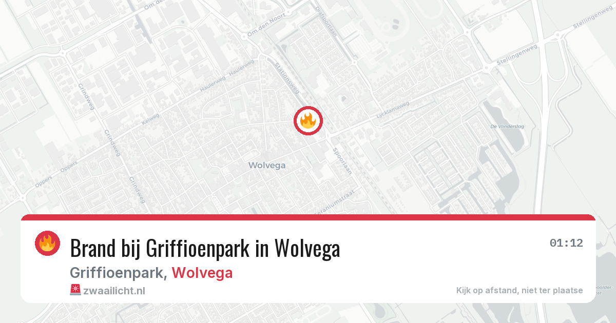 Brand bij Griffioenpark in Wolvega — 19 jun 2026