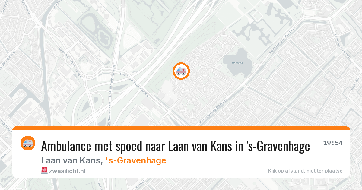 Ambulance met spoed naar Laan van Kans in 's-Gravenhage — 21 mei 2026