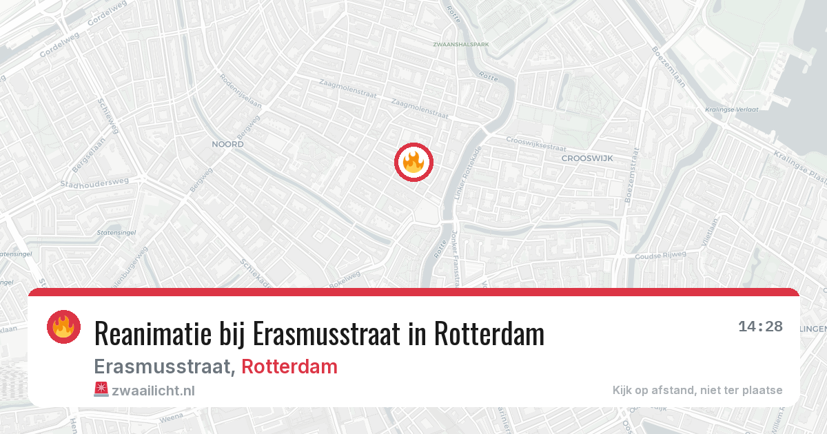 Reanimatie bij Erasmusstraat in Rotterdam — 18 jun 2026
