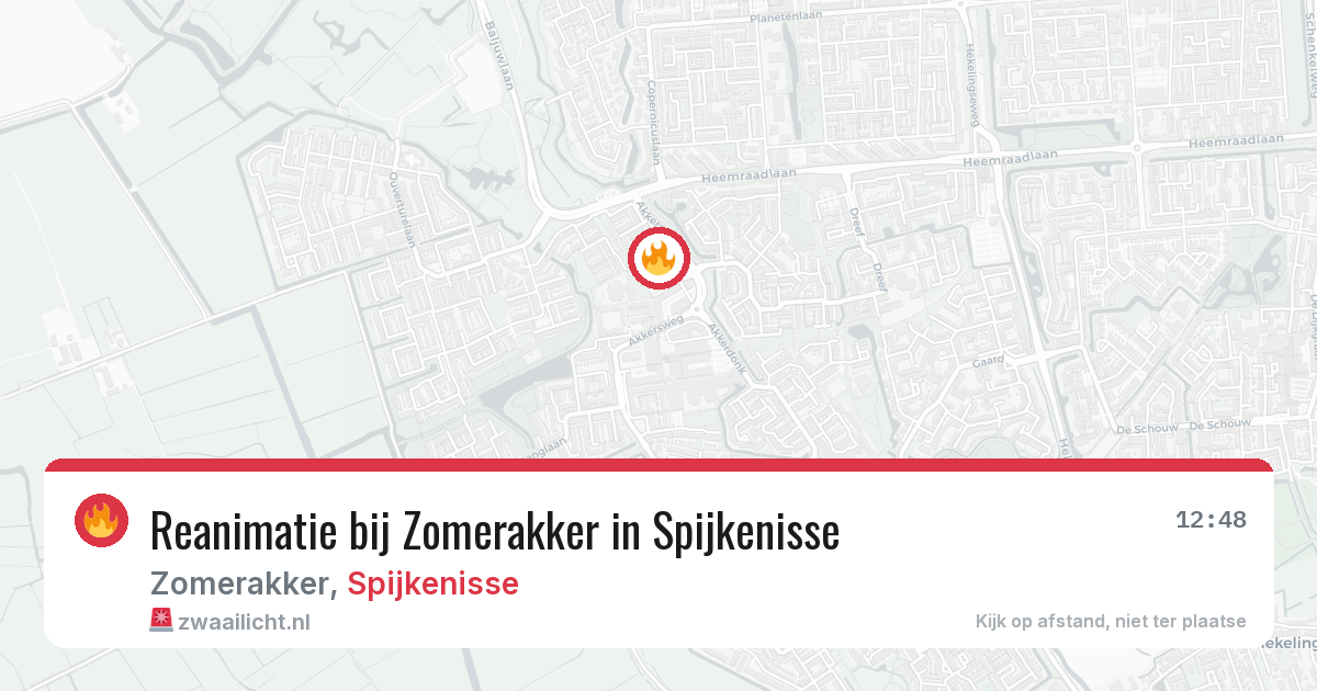Reanimatie bij Zomerakker in Spijkenisse — 29 jul 2026