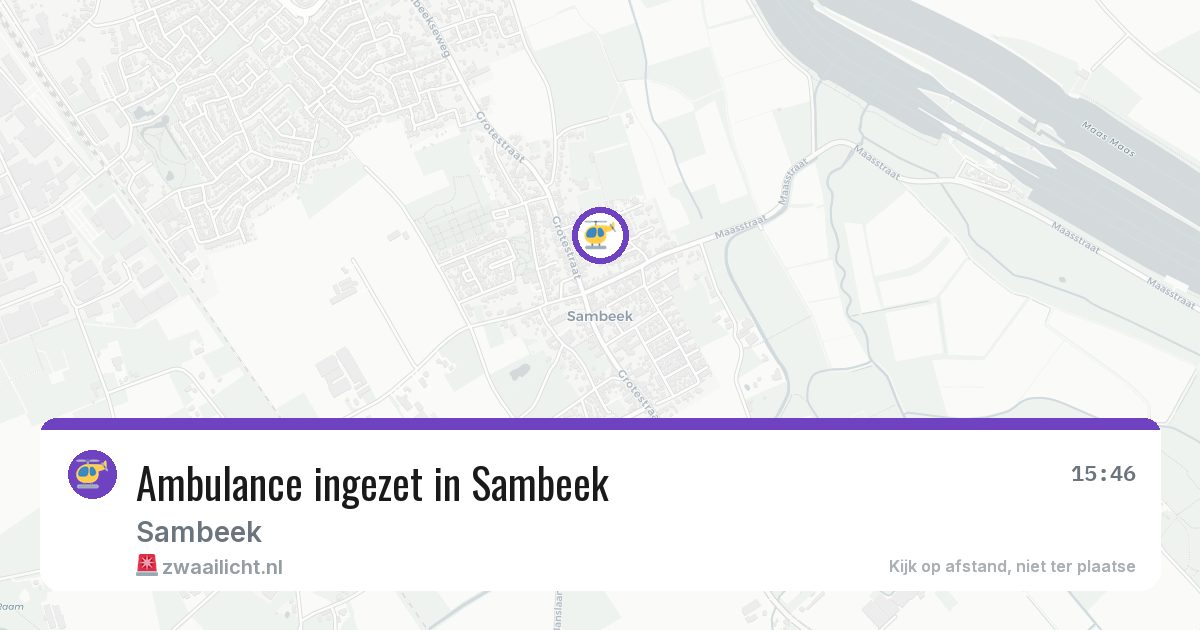 Ambulance ingezet in Sambeek — 30 jul 2026