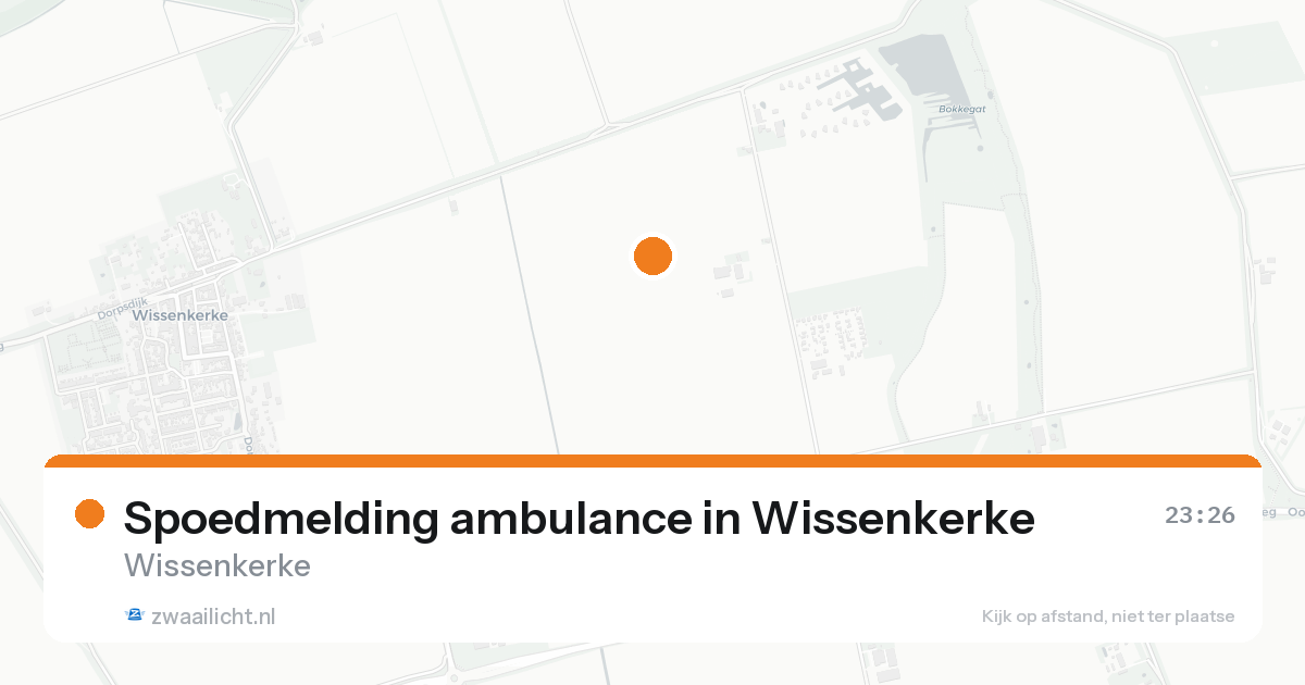 Spoedmelding ambulance in Wissenkerke — 20 aug 2026