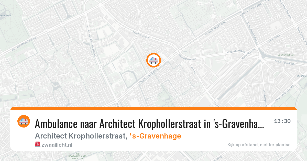 Ambulance naar Architect Krophollerstraat in 's-Gravenhage — 18 jun 2026