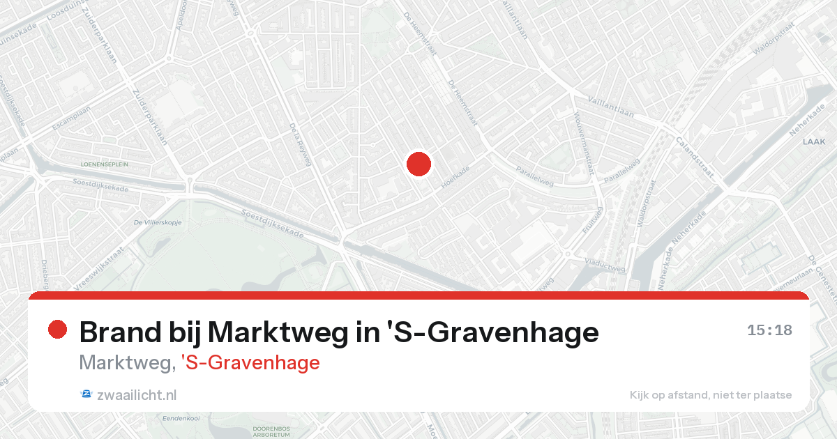 Brand bij Marktweg in 'S-Gravenhage — 22 aug 2026