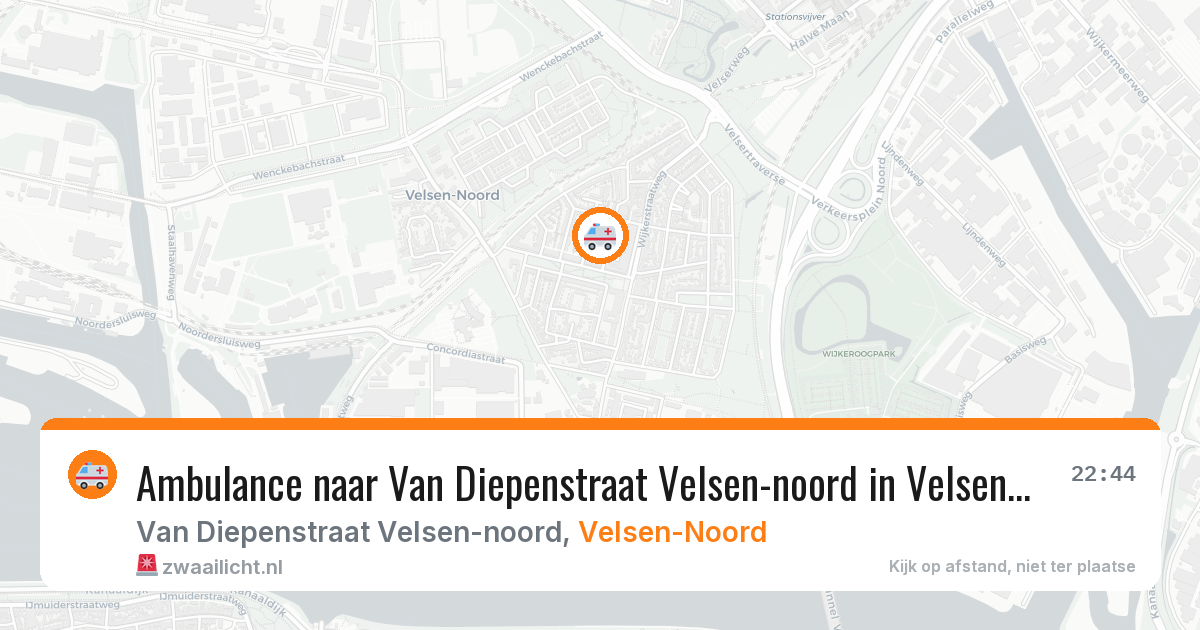 Ambulance naar Van Diepenstraat Velsen-noord in Velsen-Noord — 9 apr 2026