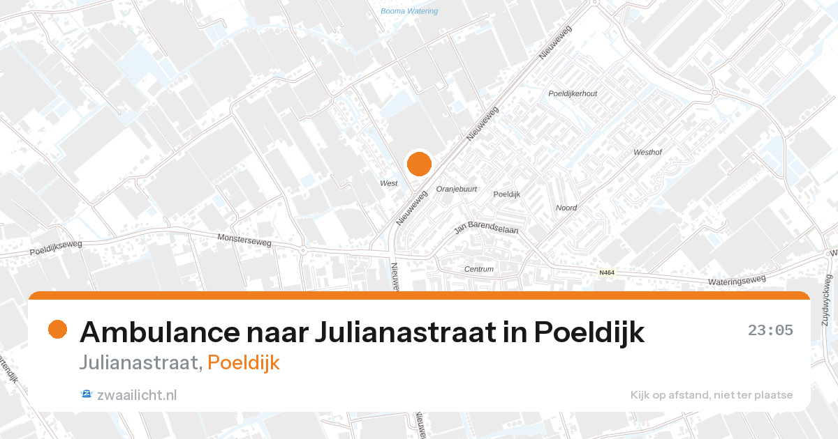 Ambulance naar Julianastraat in Poeldijk — 26 aug 2026