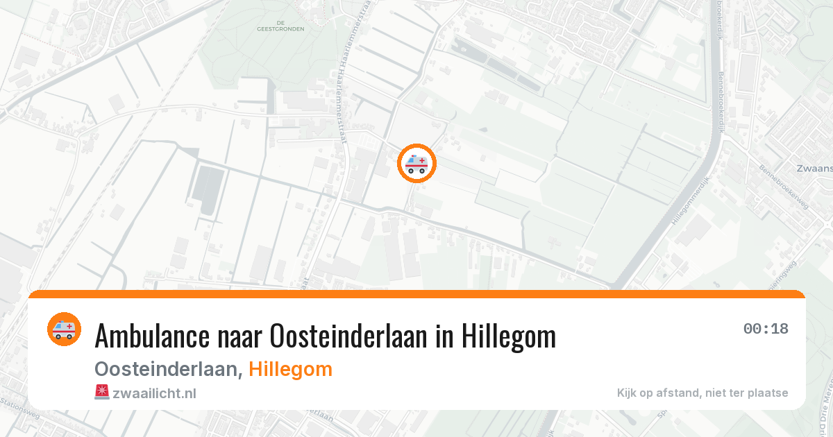 Ambulance naar Oosteinderlaan in Hillegom — 1 apr 2026