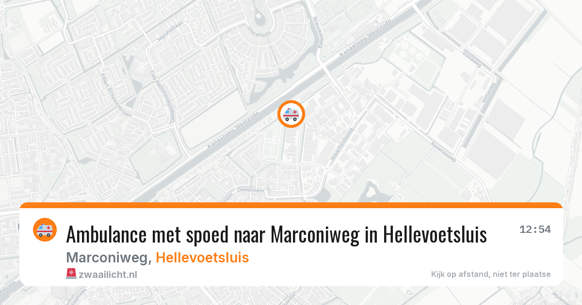 Ambulance met spoed naar Marconiweg in Hellevoetsluis — 1 jul 2026