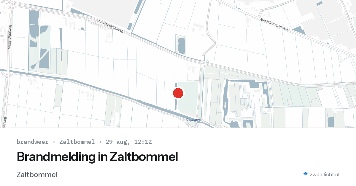 Brandmelding in Zaltbommel — 29 aug 2026