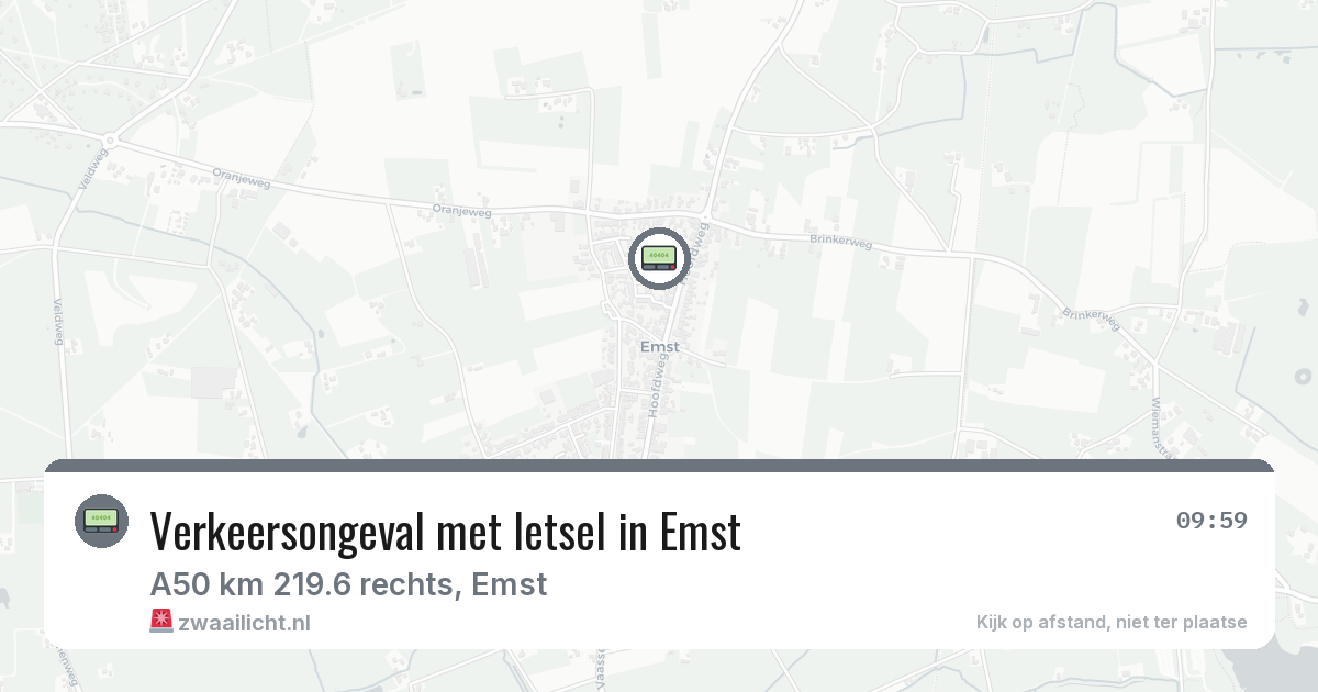 Verkeersongeval met letsel in Emst — 17 jun 2026