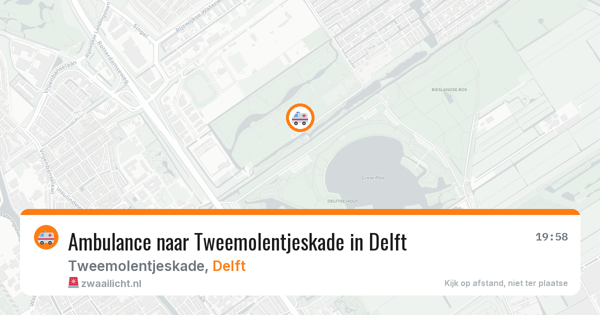 Ambulance naar Tweemolentjeskade in Delft — 8 apr 2026
