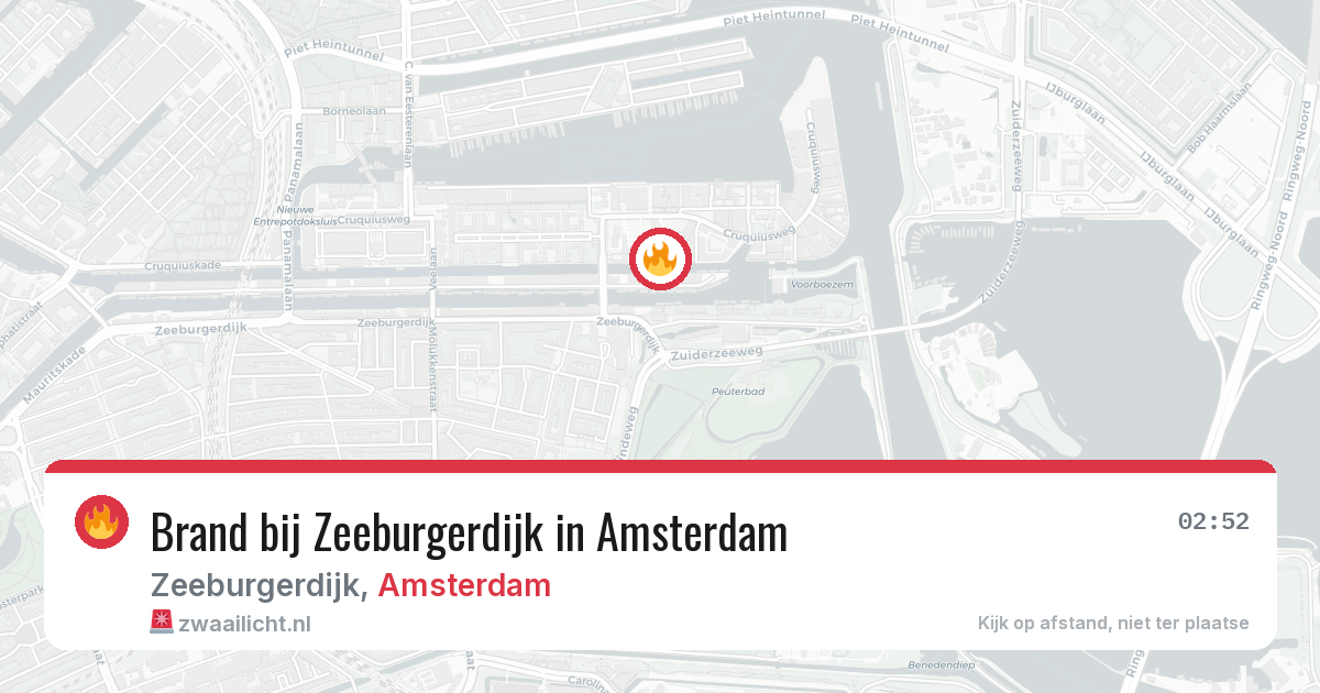 Brand bij Zeeburgerdijk in Amsterdam — 28 jun 2026