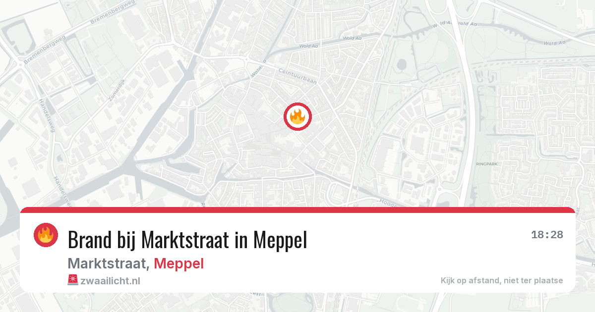 Brand bij Marktstraat in Meppel — 21 mei 2026