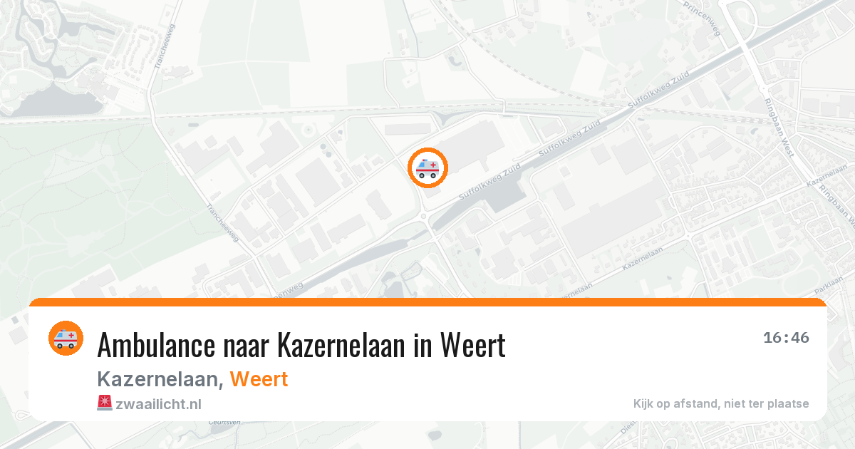 Ambulance naar Kazernelaan in Weert — 14 jun 2026