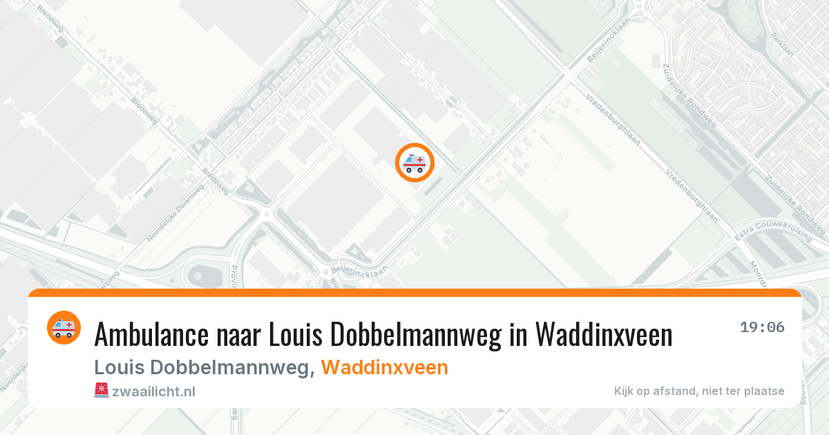 Ambulance naar Louis Dobbelmannweg in Waddinxveen — 20 jul 2026