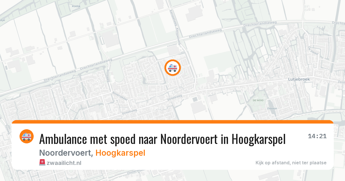 Ambulance met spoed naar Noordervoert in Hoogkarspel — 15 jul 2026