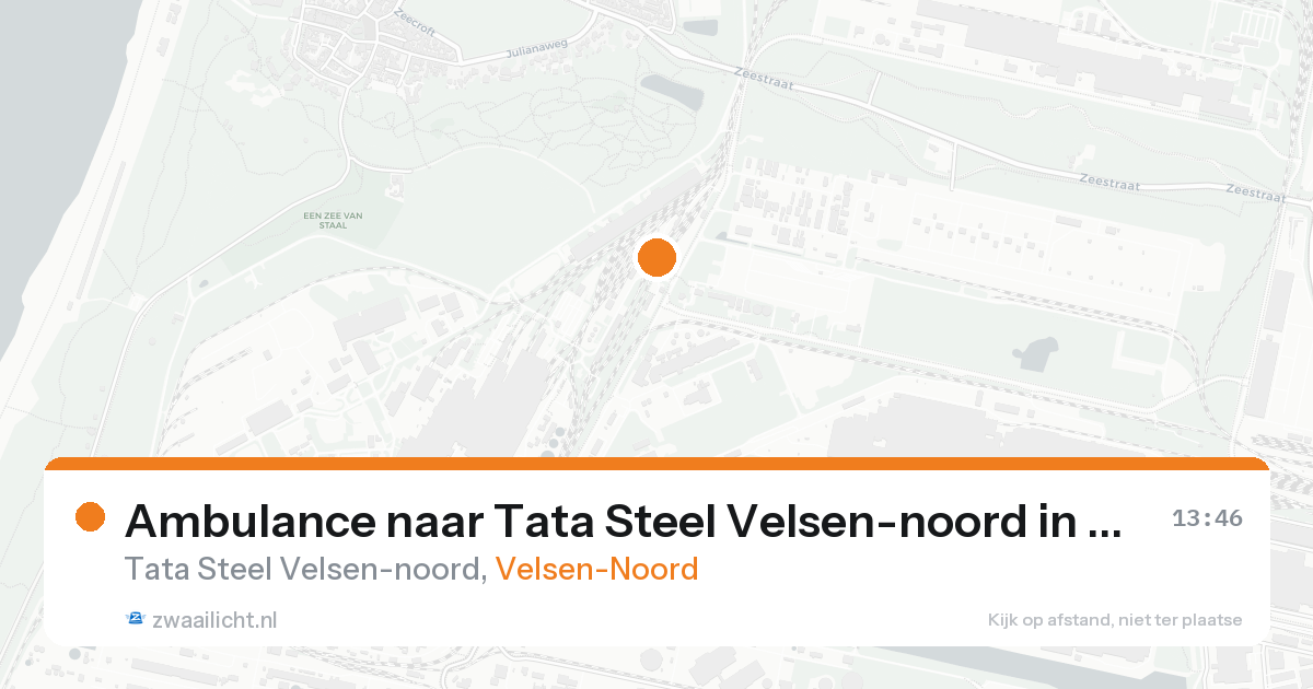 Ambulance naar Tata Steel Velsen-noord in Velsen-Noord — 20 mei 2026