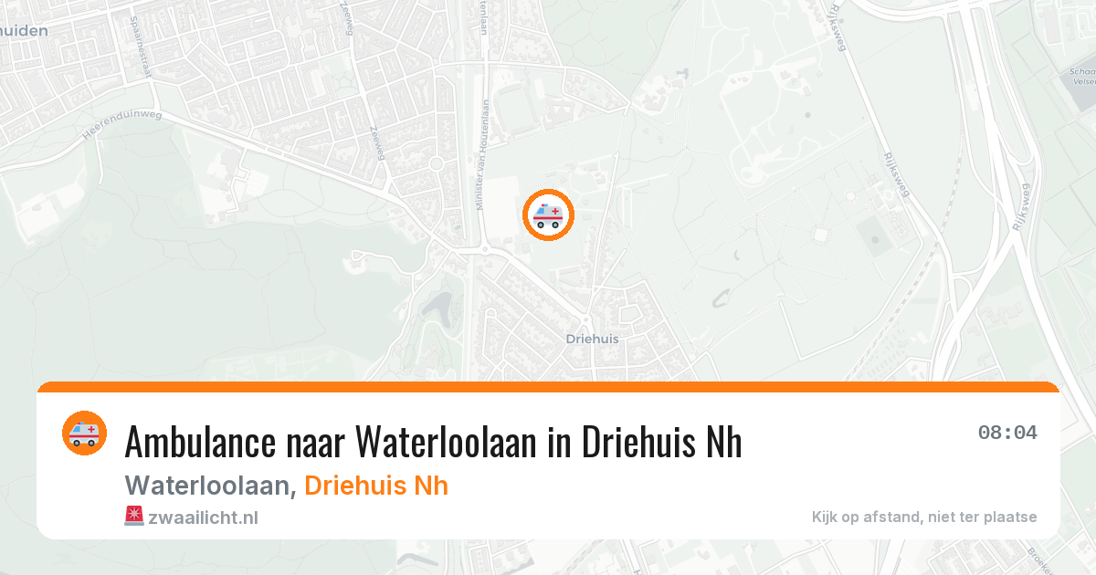 Ambulance naar Waterloolaan in Driehuis Nh — 29 jun 2026